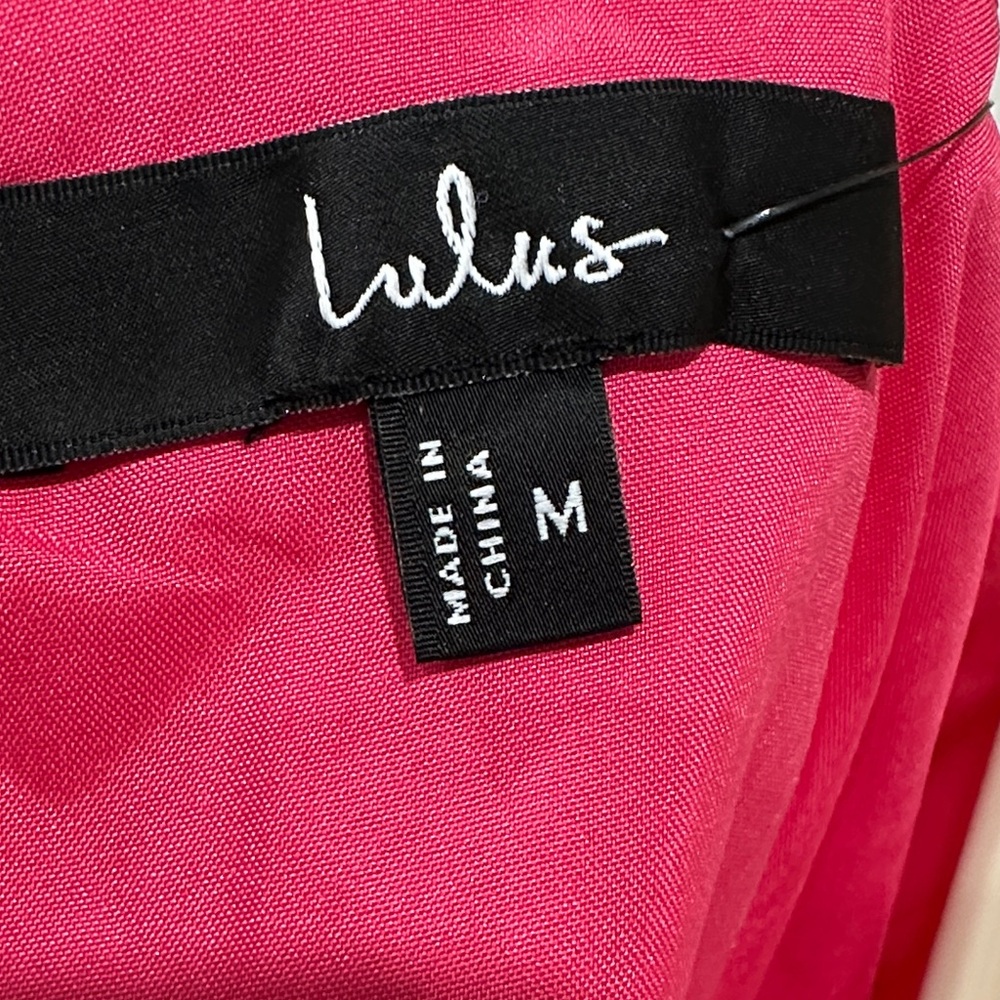 NWT! Lulu's Strapless Pink Tiered Dress - Picture 14 of 15